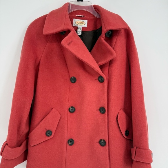 Talbots Womens Wool Coat Size 6 Rust Red Lined Double Breasted Winter Heavy - Picture 5 of 11